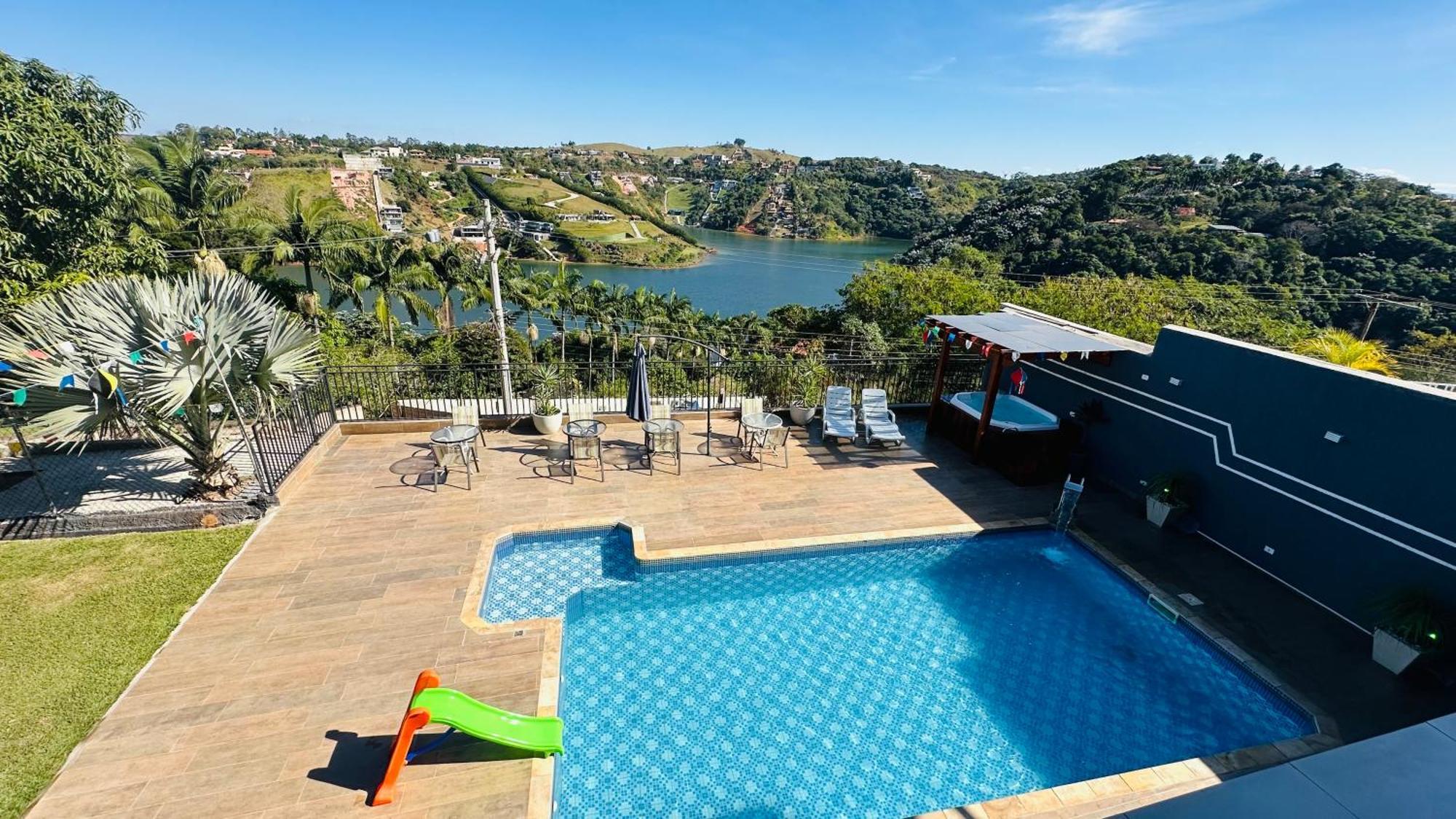 Chacara Gama Em Condominio Igarata-Sp - Jacuzzi Com Hidromassagem, Piscina E Sauna Kültér fotó